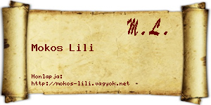 Mokos Lili névjegykártya